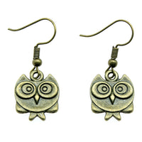 Retro Minimalist Handmade Jewelry Double-sided Owl Earrings