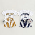 Children's Summer T-shirt Suit Letter Printing