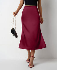 Satin Women's Fishtail Satin Skirt