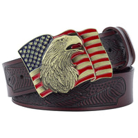 Eagle Buckle Genuine Leather Men's Casual Belt Leisure Fashion Clothing Accessories