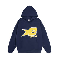 Letter Printed Long Sleeve Hooded Bathroom