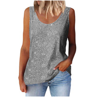 Women's Sequined Loose Crew-Neck Top