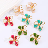 Retro Sweet Double-layer Flower Petal Unique Earrings
