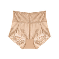 Women's Plus Size High Waist Belly Contracting Lace Underwear