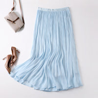 Slim Slimming Mid-length Elegant Pendant Summer Elastic Skirt