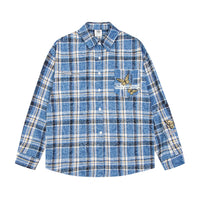 Loose Plaid Long Sleeve Men's And Women's Shirts
