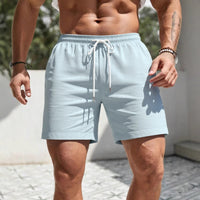 Men's Solid Color Shorts Casual Loose Track Pants