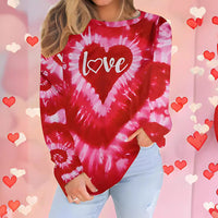 Women's Top Leisure Printed Round Neck Long Sleeve T-shirt