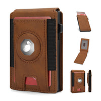 Flip-style Multi-card-slot Genuine Leather Mens Wallet