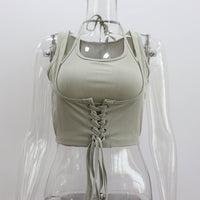 Ladies Sleeveless Tie-up Top