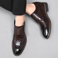 Bullock Men's 8cm Height-increasing Derby Shoes In British Style