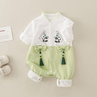 Newborn Boys And Girls Baby Spring And Autumn Long Sleeve Jumpsuit