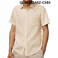 Men's Loose Trendy Short Sleeve Lapel Shirt