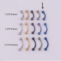 316L Medical Stainless Steel Spherical Eyebrow Nail Eyebrow Ring