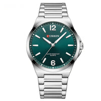 Men's Simple Waterproof Quartz Wristwatch With Steel Band Business Style