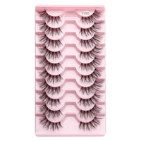 Flat Half False Eyelashes Sheer Root Women's Team Internet Hot Anchor Eye Beauty Japanese Natural Thick Eyelash