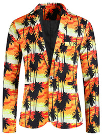 One Button Printing Leisure Suit Plus Size Men's Top