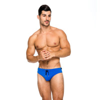 Men's Solid Color Tethered U-Cup Swim Briefs