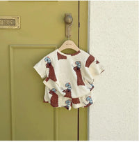 Children's Clothing Short-sleeved Boys And Girls Toddler Shorts Set Baby Two-piece Suit
