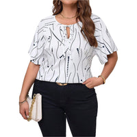 Plus-size Womens Versatile Commuter-style T-shirt