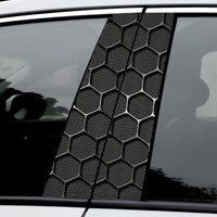 Customizable Hexagonal Honeycomb Design Windshield Hood B-Pillar Stickers Durable Self-Adhesive Car Exterior Decorations