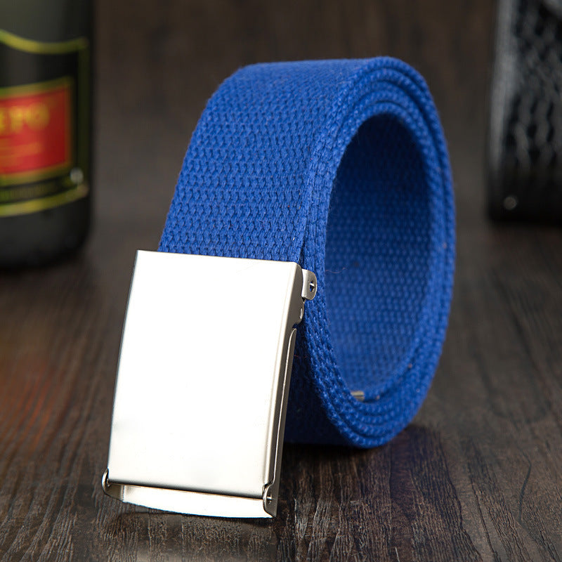 Matt Buckle Canvas Belt Candy Color