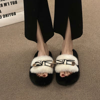 Versatile Furry Cotton Slippers For Womenperfect For Fall And Winter Wear