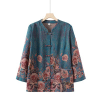 Middle-aged And Elderly Spring And Summer Wear Grandma Thin Tang Suit Upper Clothes