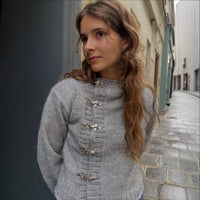 Handmade Airplane-button Cardigan Sweater For Warmth Casual And Slim-fit