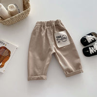 Boys' Japanese Style Stripe Printed Casual Trousers