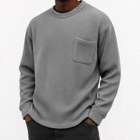 Men's Plus-Size Casual Crew-Neck Long-Sleeve Sweatshirt Top