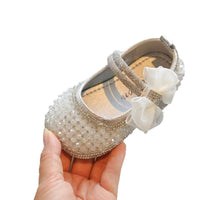 Soft Bottom Leather Shoes Baby Pumps Fashion Performance Crystal Shoes