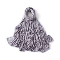 35 Colors Malaysia Pure Color Modal Curling Mercerized Cotton Scarf