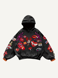 Fashion Casual Printed Polyester Sweater