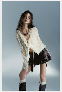 Heavy Wash Leather Skirt Skirt Female Autumn Winter