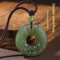 Hetian Jade Double-Sided Pi Xiu Safety-Button Pendant