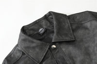 Men's Loose Motorcycle PU Leather Jacket