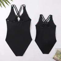 Women's Printed One Piece Bikini Parent-child