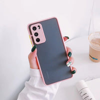 Contrasting Color All-inclusive Lens Skin Feel Suitable For Compatible WithHuawei Mobile Phone Case All-inclusive Edge