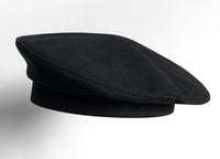 Dark Beret For Women With Large Faces Black Painters Cap