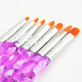 Artificial Nails Broad Brush Comprising A Row Of Penshaped Brushes Phototherapy Nail Brush 7 Pack
