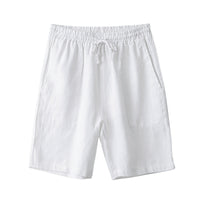 Summer Japanese Linen Men's Shorts Casual Beach Straight Short Pants