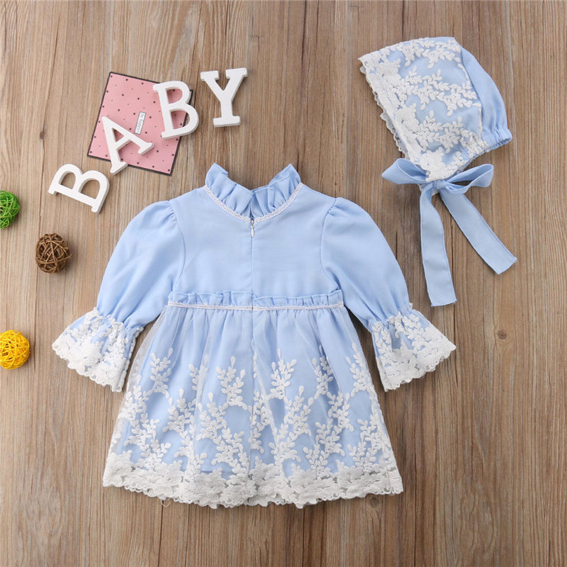 Floral Girl Dress Childrens Clothing Lace Summer