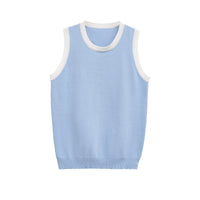 Pure Color Trendy Knitted Slim-fit Flattering Sleeveless
