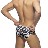 Men's Boxer Trunks Zebra Pattern Flower System