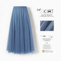 Women's Dark Gray Full-Swing Mesh Skirt
