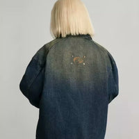 Autumn High-grade Pu Handsome Denim Coat For Men And Women