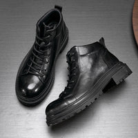 Genuine Leather Workwear Boots Men's Autumn And Winter Thick Bottom