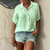 Women's Casual Cardigan Lapel Shirt