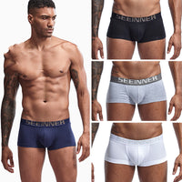 Men's Cotton Rib Solid Color Boxers